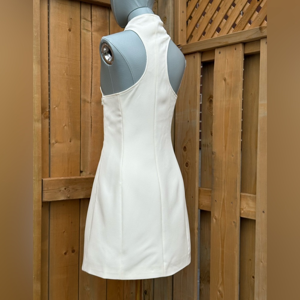 🆕 CULT GAIA 🧿 NWOT Akaia White Linen-Blend Mini Dress, Sz US 12 - Picture 11 of 17